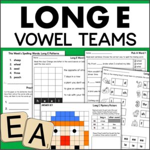 Long E Vowel Teams activities